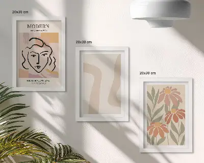 Sada obrazů na zeď žena v moderním stylu s abstraktními vzory