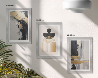Sada obrazů na zeď Geometrie abstraktní elegantní kompozice