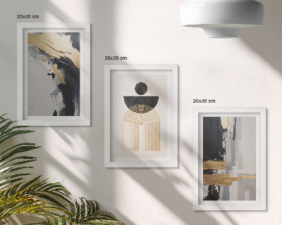 Sada obrazů na zeď Geometrie abstraktní elegantní kompozice