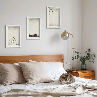 Sada obrazů na zeď ptáci za letu v minimalistickém stylu