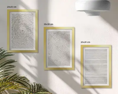 Sada obrazů na zeď geometrické kartonové moderní vzory