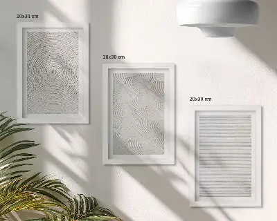 Sada obrazů na zeď geometrické kartonové moderní vzory