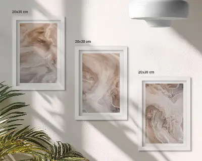 Sada tří obrazů mramorové abstraktní vzory s kamennou texturou