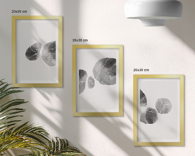 Sada tří obrazů Abstraktní minimalistická malba s skvrnami od barvy