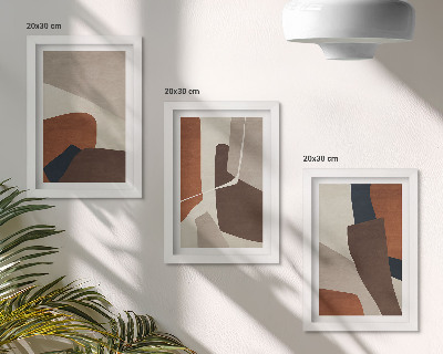 Vícedílný obraz v rámu Abstrakce strukturálních tvarů v moderním stylu