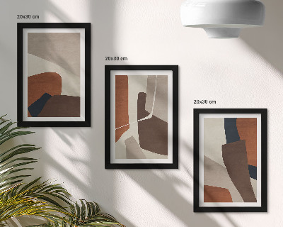 Vícedílný obraz v rámu Abstrakce strukturálních tvarů v moderním stylu