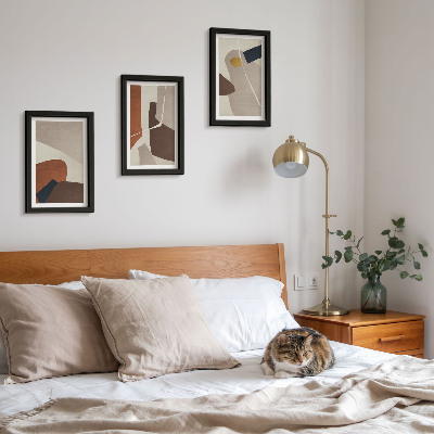 Sada obrazů na zeď Abstraktní boho malba tvarů v moderním stylu