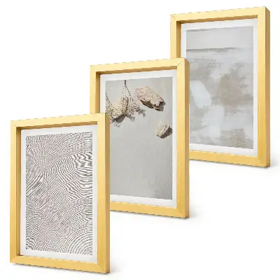 Sada obrazů na zeď písek, kameny a opotřebovaná textura v boho stylu