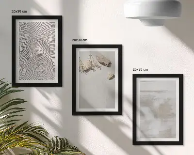 Sada obrazů na zeď písek, kameny a opotřebovaná textura v boho stylu