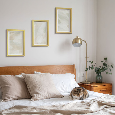 Sada obrazů na zeď Jasné abstraktní barvy na plátně, jemný boho styl