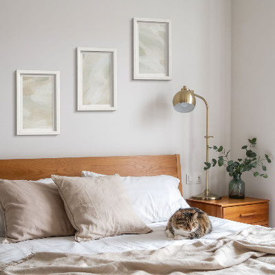 Sada obrazů na zeď Jasné abstraktní barvy na plátně, jemný boho styl