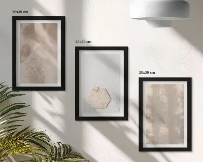 Sada obrazů na zeď jemné textury v přirozeném boho stylu