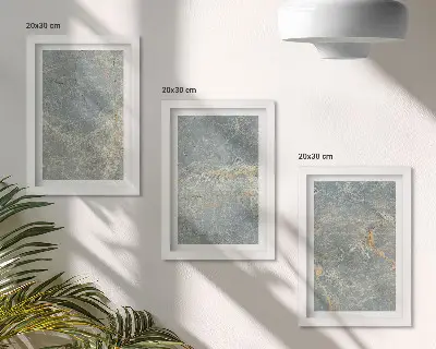 Sada obrazů na zeď dekorativní kamenná struktura ze zeleného žilkovaného mramoru