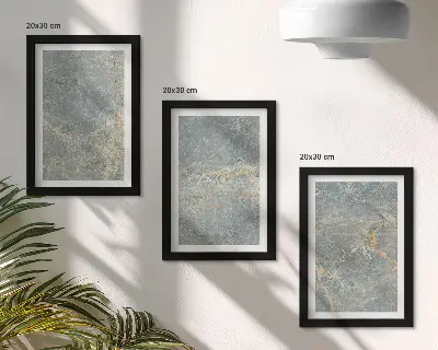 Sada obrazů na zeď dekorativní kamenná struktura ze zeleného žilkovaného mramoru