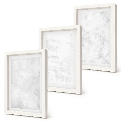 Sada tří obrazů Bílé skvrny na plátně minimalistické pozadí