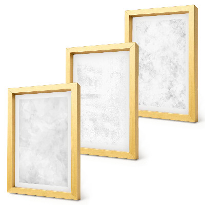 Sada tří obrazů Bílé skvrny na plátně minimalistické pozadí