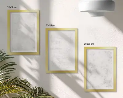 Sada tří obrazů minimalistické pozadí s bílými skvrnami na plátně