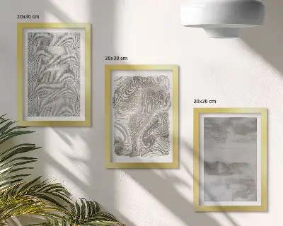 Sada obrazů na zeď s abstraktním designem průmyslových struktur