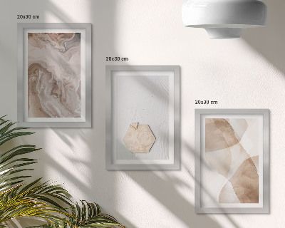 Vícedílný obraz v rámu Designérská abstrakce inspirovaná přírodou
