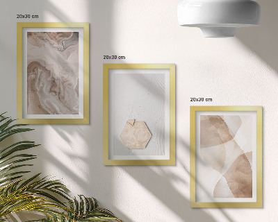 Vícedílný obraz v rámu Designérská abstrakce inspirovaná přírodou
