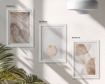 Vícedílný obraz v rámu Designérská abstrakce inspirovaná přírodou