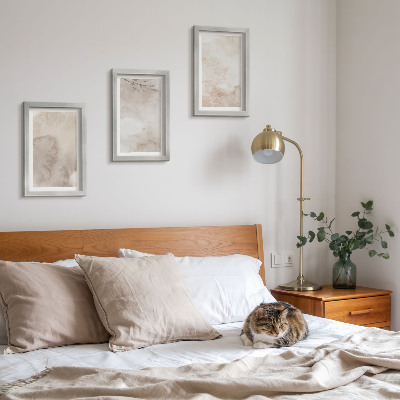 Vícedílný obraz v rámu Rozlité akvarelové barvy textury boho styl