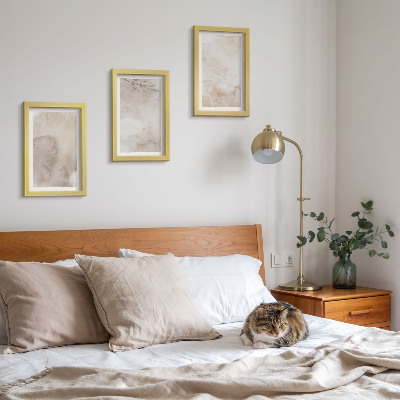 Vícedílný obraz v rámu Rozlité akvarelové barvy textury boho styl