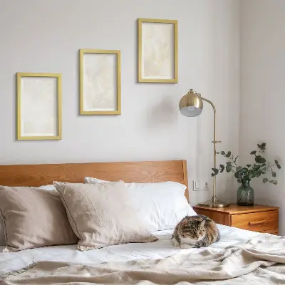 Sada obrazů na zeď s motivem tahů štětcem s výraznou texturou