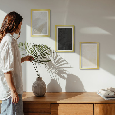 Sada tří obrazů Struktury v různých odstínech minimalismu