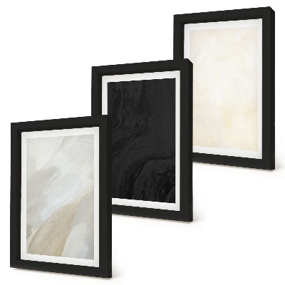 Sada tří obrazů Struktury v různých odstínech minimalismu