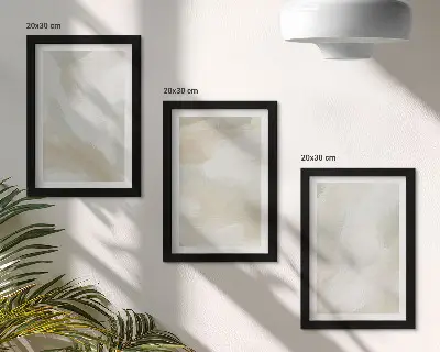 Vícedílný obraz v rámu minimalistické stopy textury barev