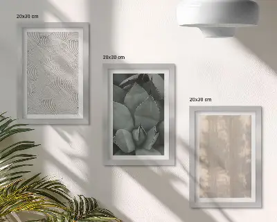 Vícedílný obraz v rámu letní textury s detailem tropického podnebí