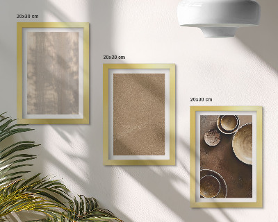 Sada tří obrazů Struktury a textury v minimalistickém stylu