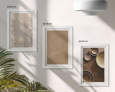 Sada tří obrazů Struktury a textury v minimalistickém stylu