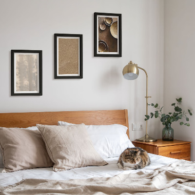 Sada tří obrazů Struktury a textury v minimalistickém stylu