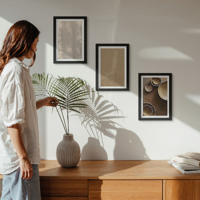 Sada tří obrazů Struktury a textury v minimalistickém stylu