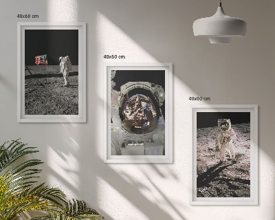 Sada 3 obrazů Přistání astronautů NASA na Měsíci