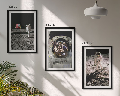 Sada 3 obrazů Přistání astronautů NASA na Měsíci