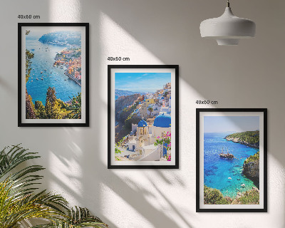 Sada obrazů do obývacího pokoje Řecké pohledy na Santorini Oia