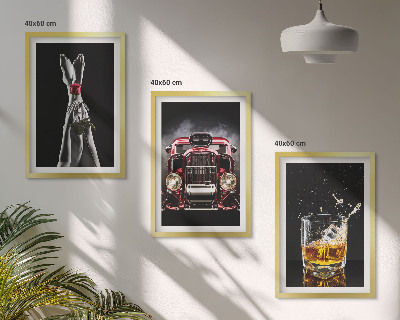 Sada obrazů do obývacího pokoje Dámské nohy růžové auto whisky