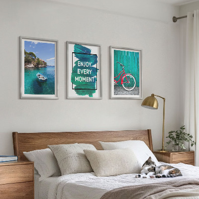 Kompozice obrazů na stěnu Inspirace pro cyklistiku na mořské lodi