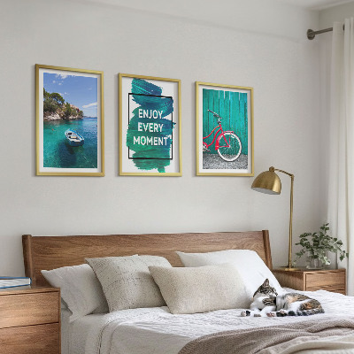 Kompozice obrazů na stěnu Inspirace pro cyklistiku na mořské lodi