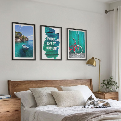 Kompozice obrazů na stěnu Inspirace pro cyklistiku na mořské lodi