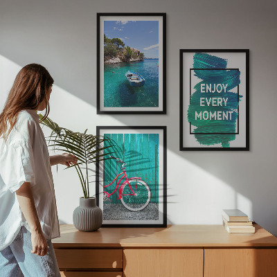 Kompozice obrazů na stěnu Inspirace pro cyklistiku na mořské lodi