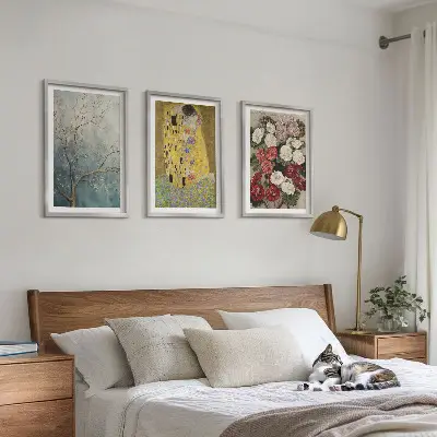 Obraz Květy stromu Klimt sada 3 kusů