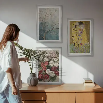 Obraz Květy stromu Klimt sada 3 kusů