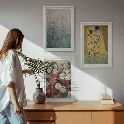 Obraz Květy stromu Klimt sada 3 kusů