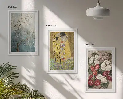 Obraz Květy stromu Klimt sada 3 kusů