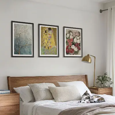 Obraz Květy stromu Klimt sada 3 kusů