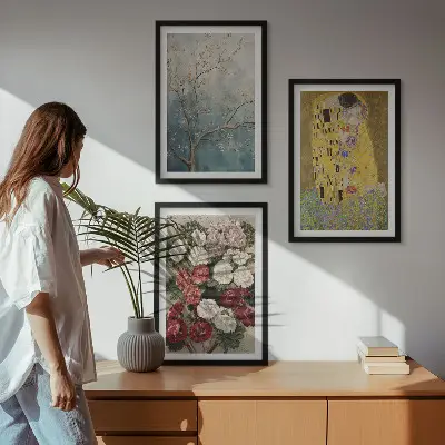 Obraz Květy stromu Klimt sada 3 kusů